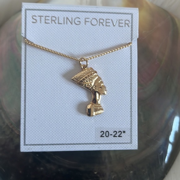 NWT STERLING FOREVER Egyptian Pharaoh Bust Pendant Necklace - Picture 2 of 9
